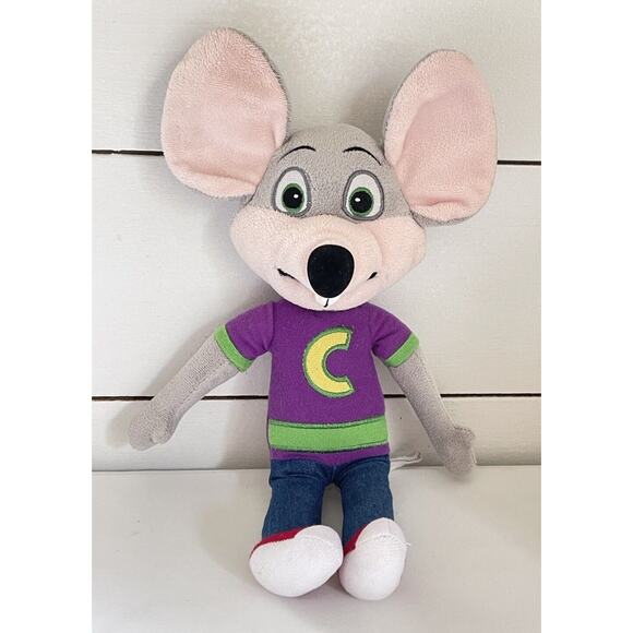 Chuck-E-Cheese Mouse Plush 12” Pizza Stuffed Animal Toy 2017 Plush Doll - Picture 1 of 3